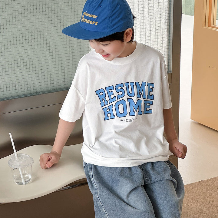 【90-150】ロゴデザインTシャツ