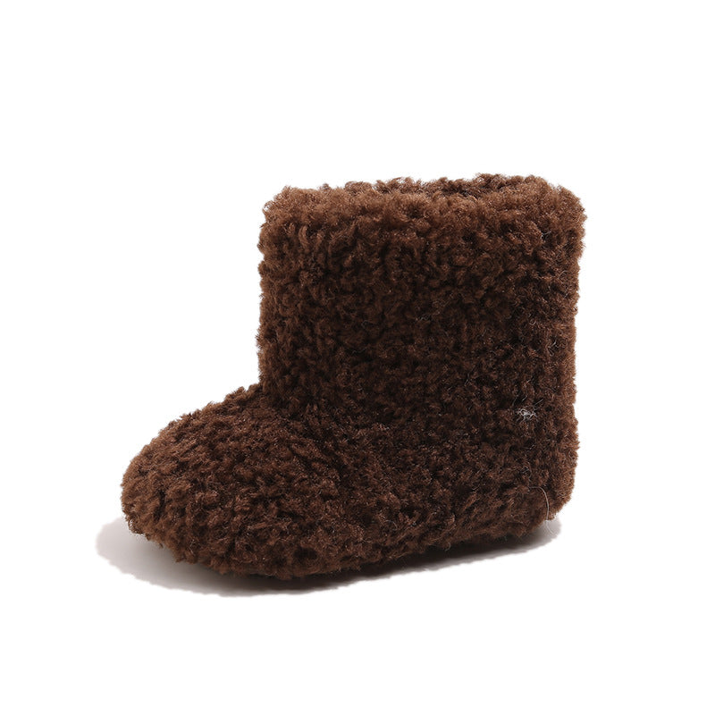 【13.5-21.0】ふわもこショートブーツ