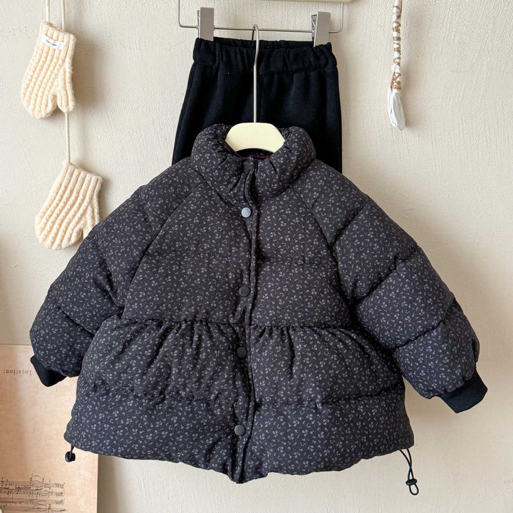 【90-140】小花柄パデッドジャケット