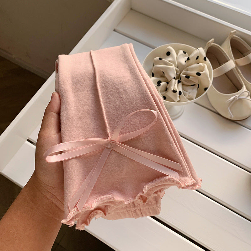 【90-150】裾リボンメロウフレアパンツ