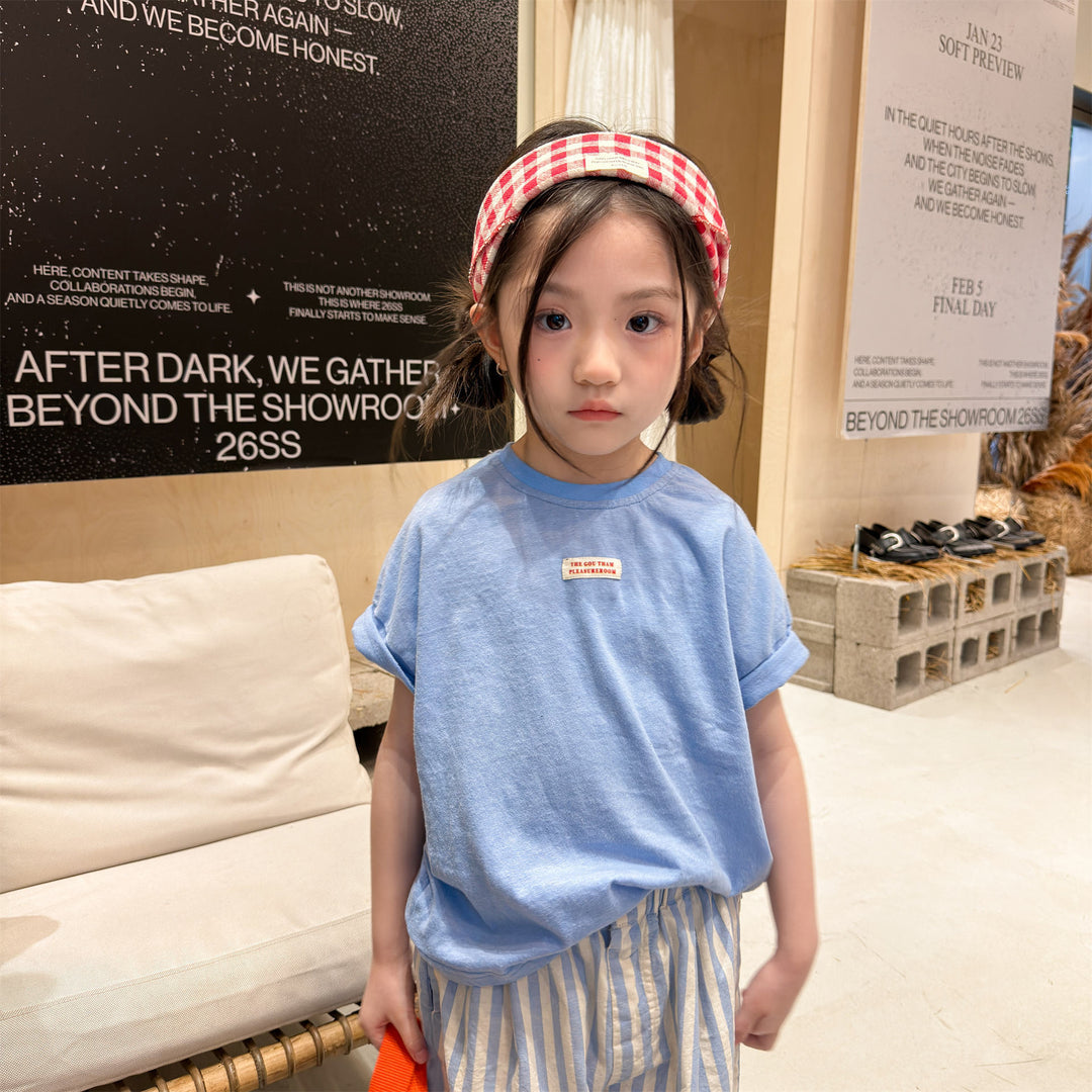 【80-130】ワンポイントシンプルTシャツ