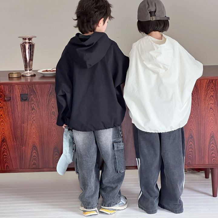 【90-150】ラインデザインルーズワイドデニム