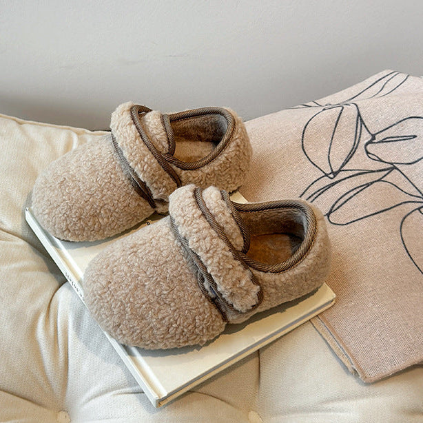 【13.5-21.0】ワンベルトボアシューズ