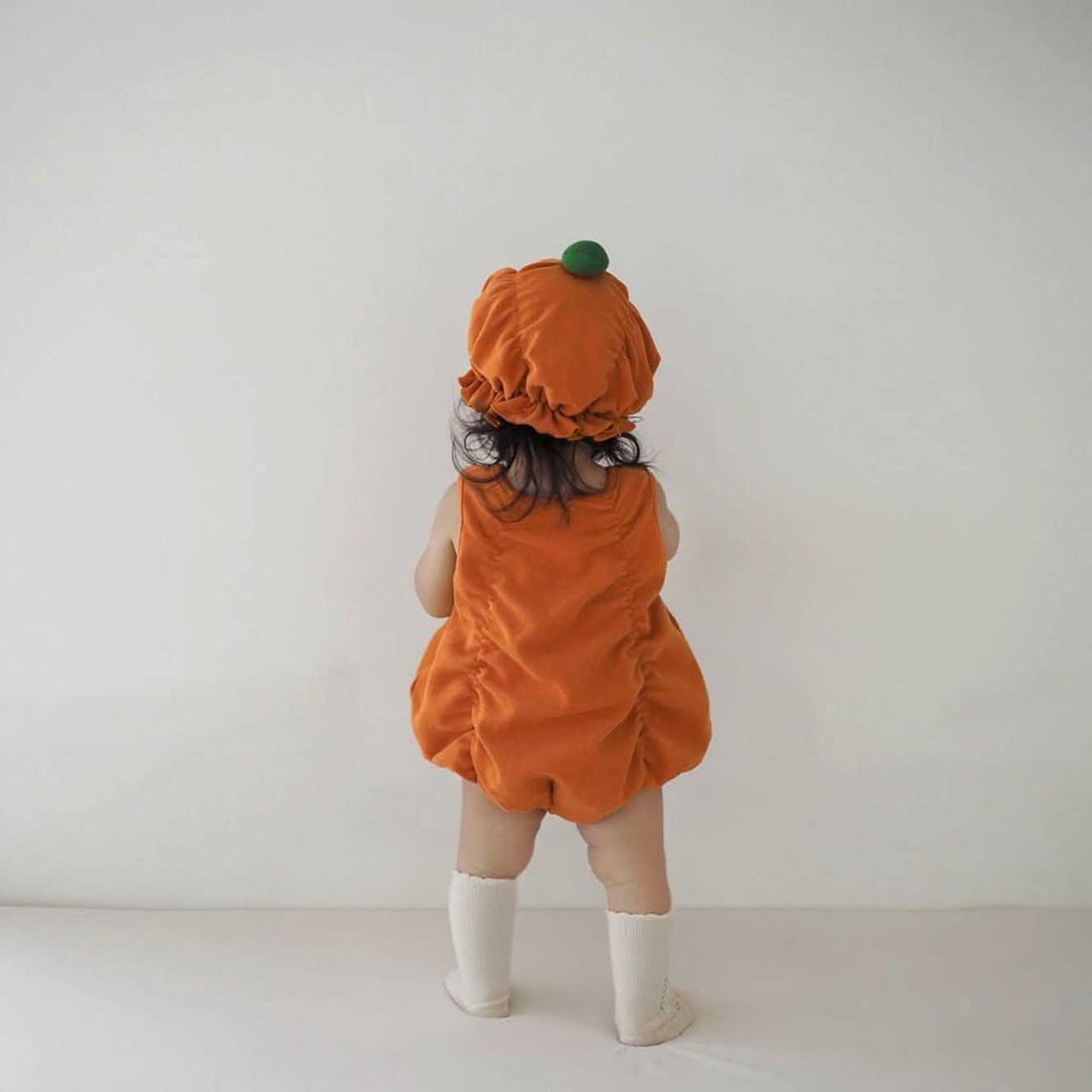 【73-90】フロントプリントハロウィンロンパース