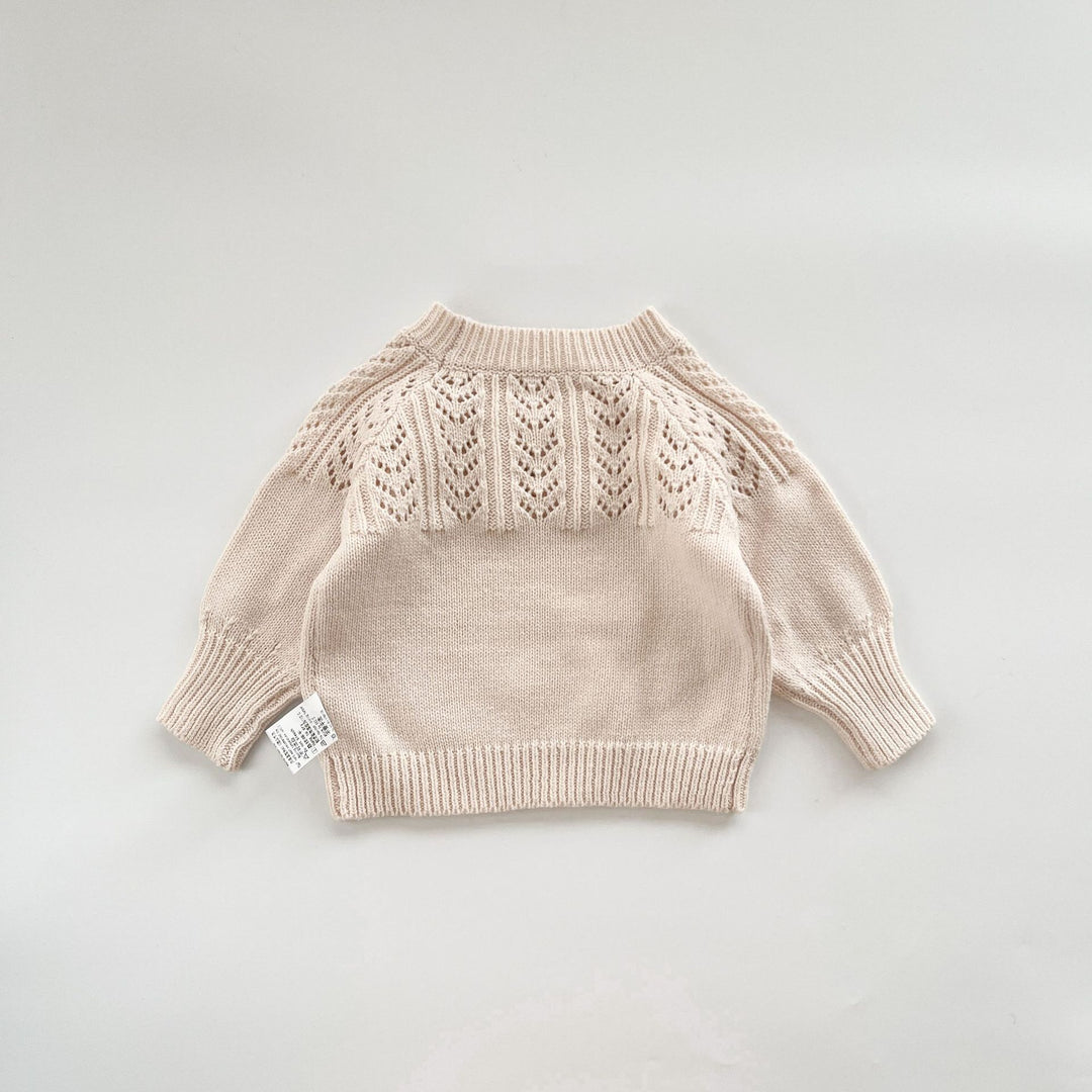 【73-100】かぎ編みポンポンセーター