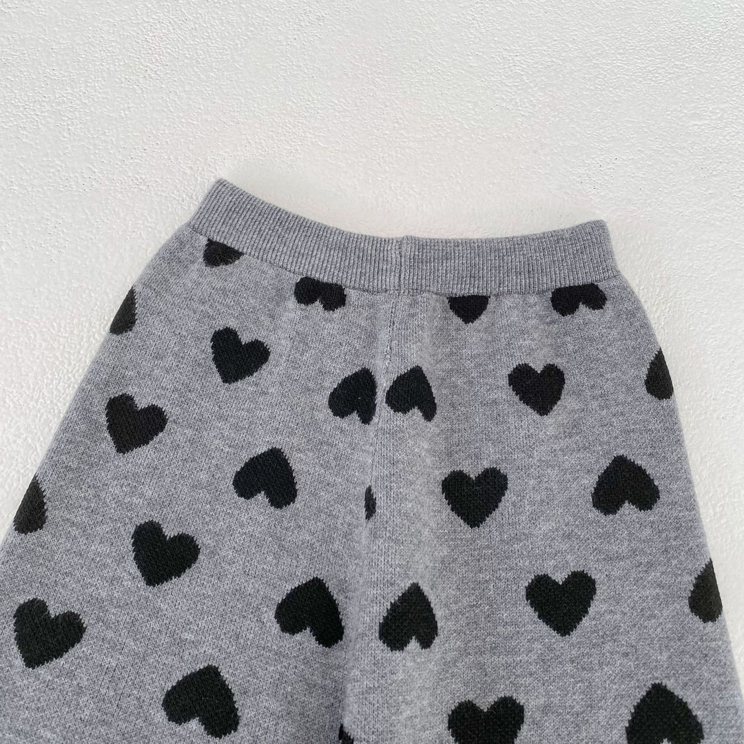 【73-130】スカラップデザインハート柄セットアップ