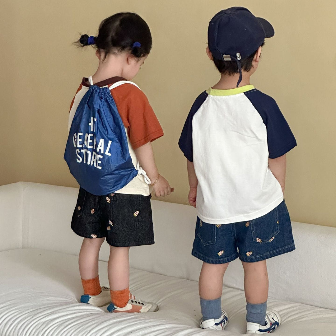 【80-150】英字ロゴラグランスリーブTシャツ