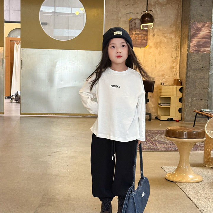 【90-150】ロゴデザインロングＴシャツ