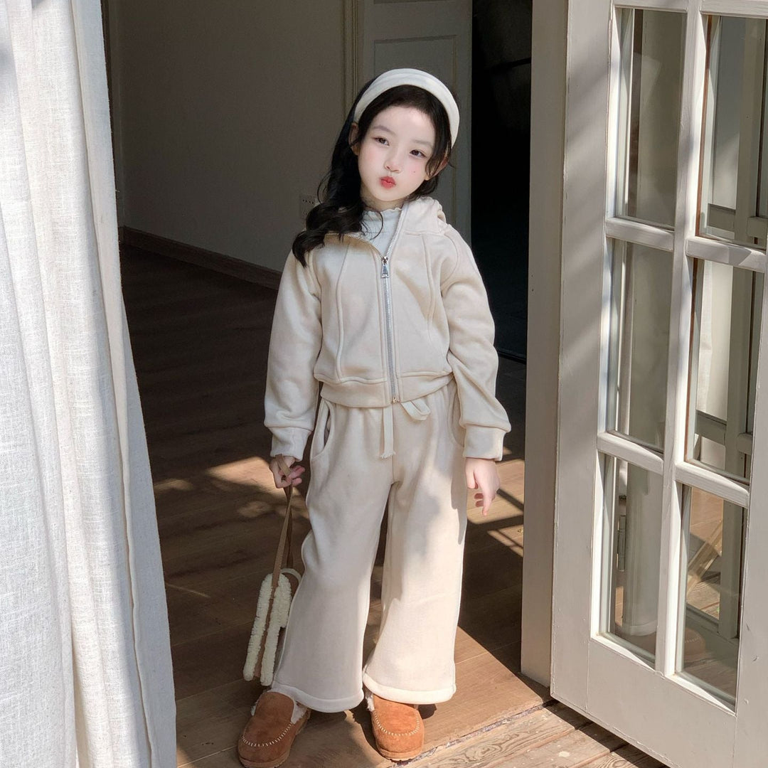 【90-140】フード付きあったかセットアップ