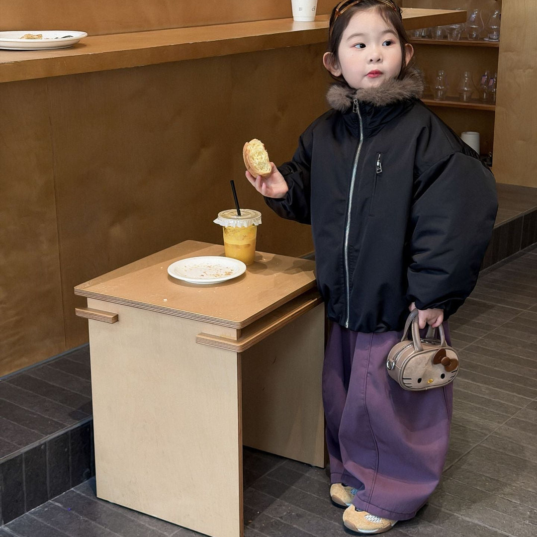 【90-140】あったかワイドパンツ