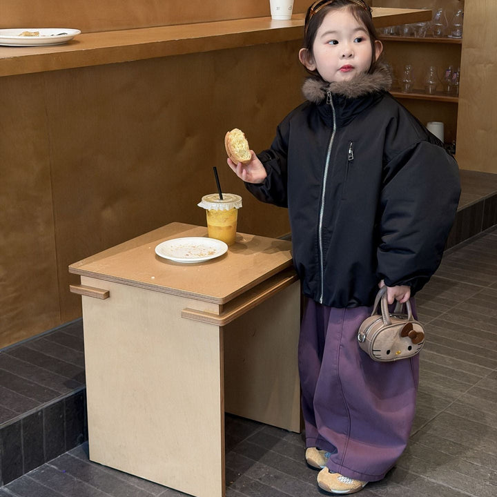 【90-140】あったかワイドパンツ