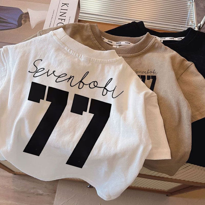 【90-140】77デザインTシャツ