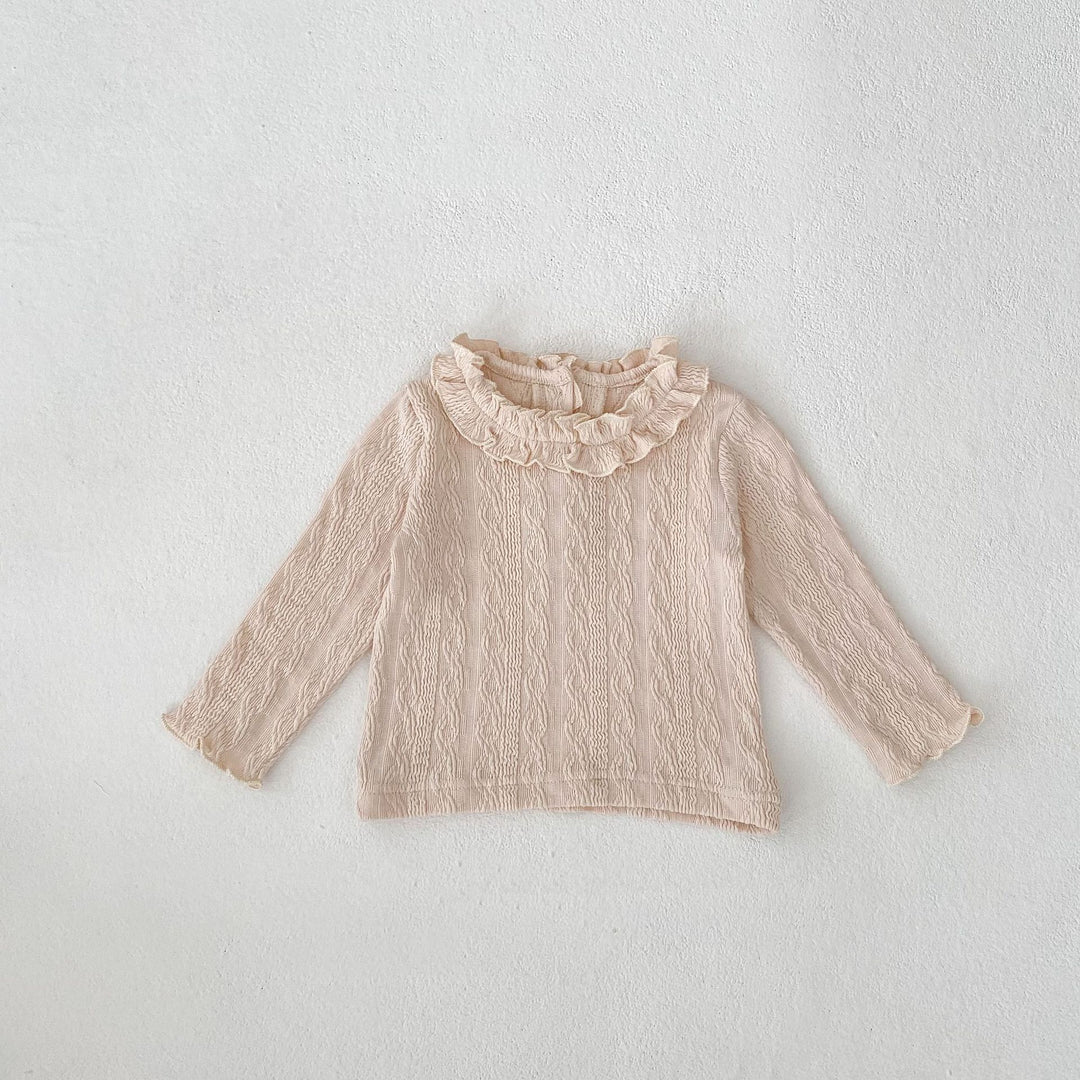 【73-110】フリルカラー長袖トップス