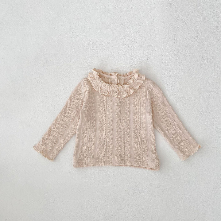 【73-110】フリルカラー長袖トップス