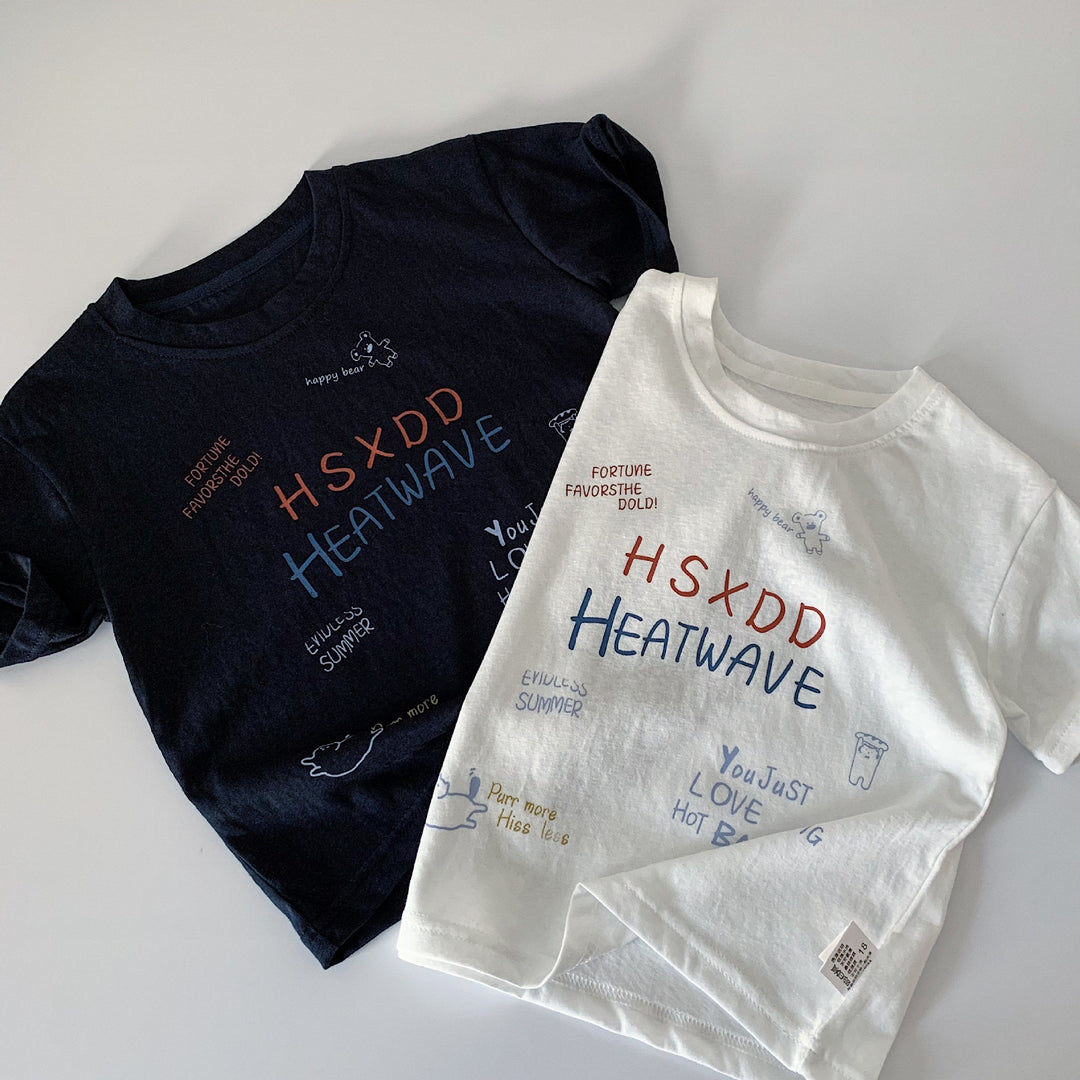 【90-140】レタープリントTシャツ