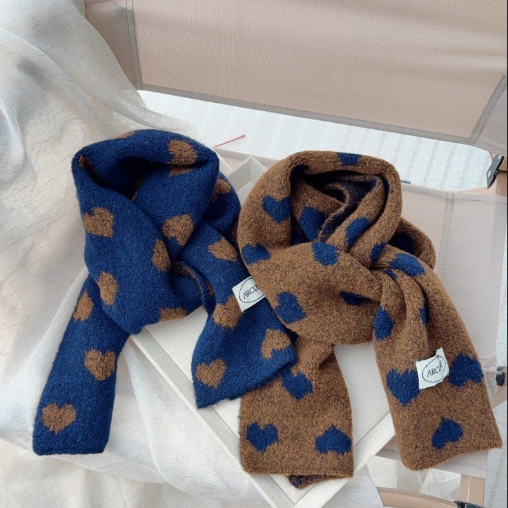 ハート柄マフラー