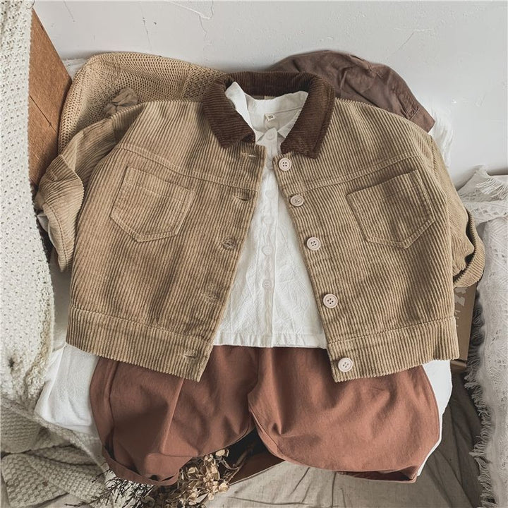 【100-140】バイカラーコーデュロイジャケット