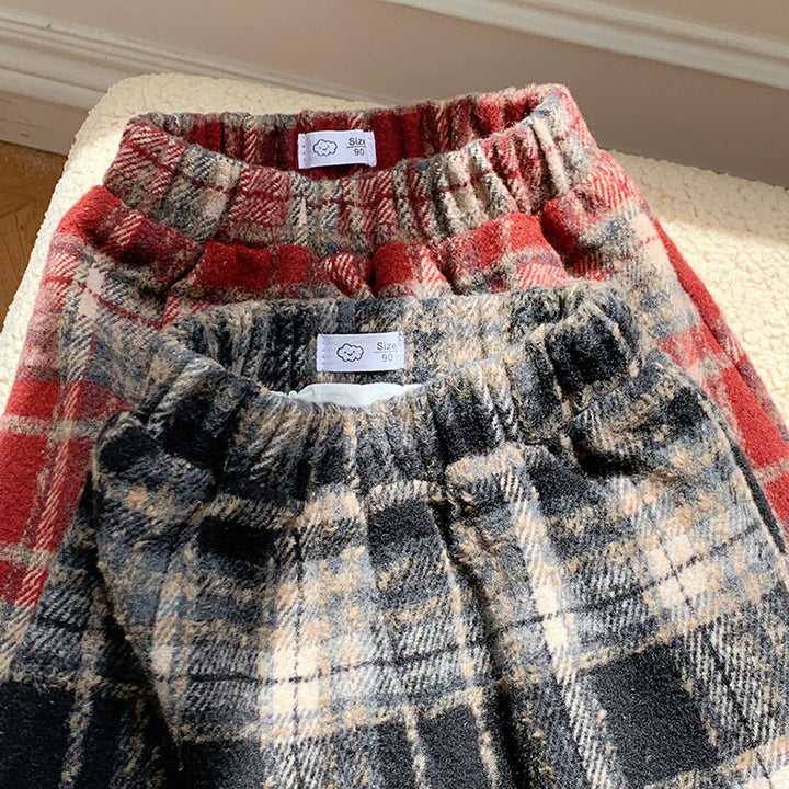 【90-150】チェック柄ミニスカート