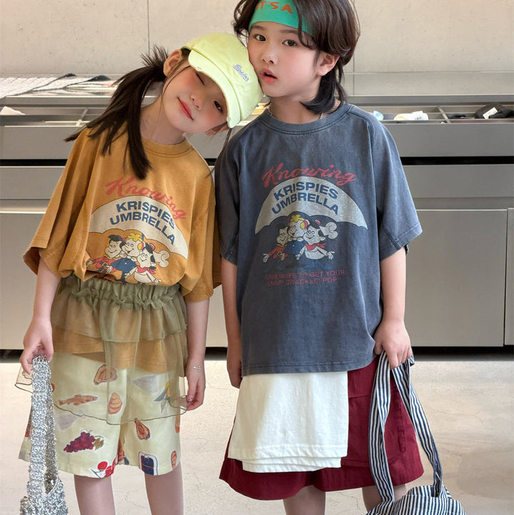 【90-150】イラストデザインTシャツ