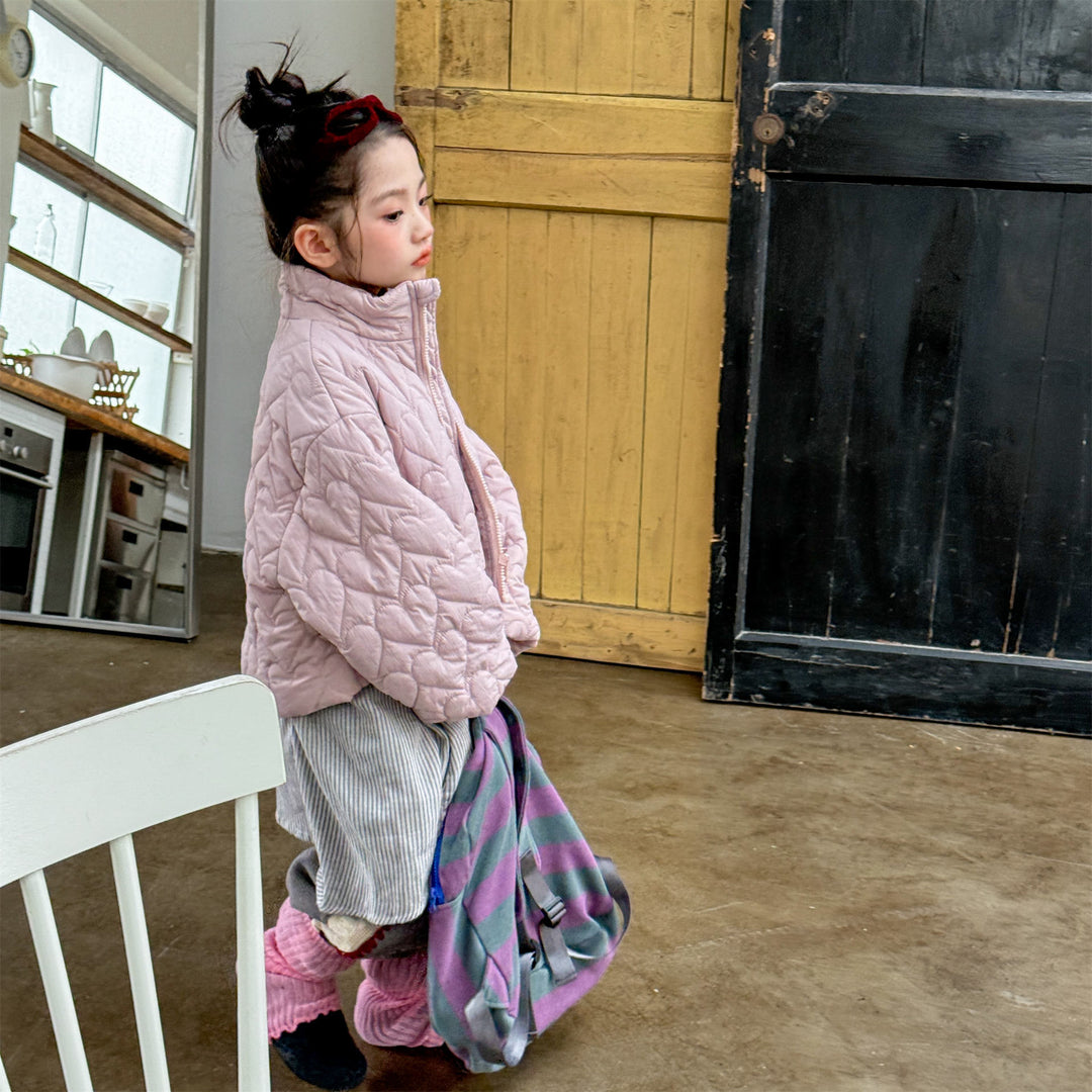 【80-130】ハートデザインキルティングジャケット