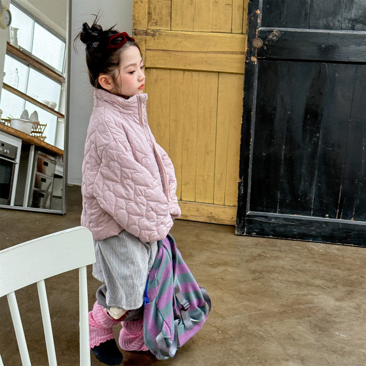 【80-130】ハートデザインキルティングジャケット