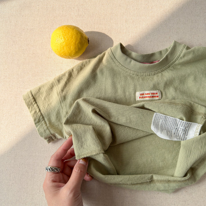 【80-130】ワンポイントシンプルTシャツ