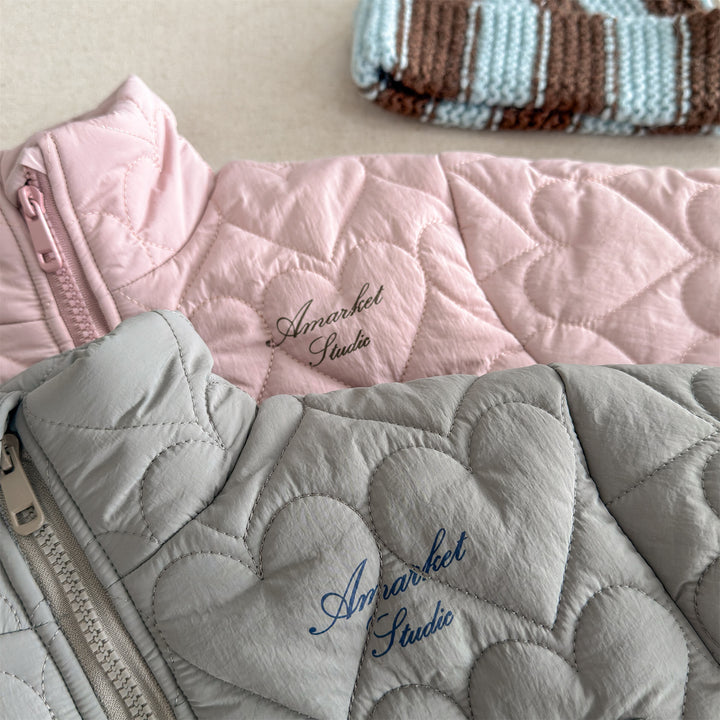 【80-130】ハートデザインキルティングジャケット