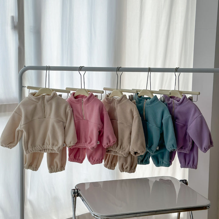 【73-130】ハーフジップカラーセットアップ