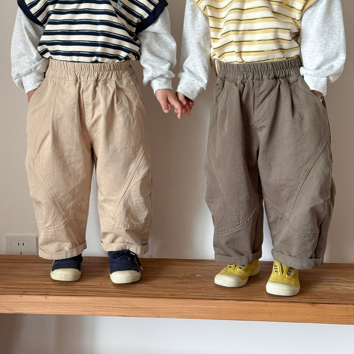 【80-150】シンプルバレルパンツ