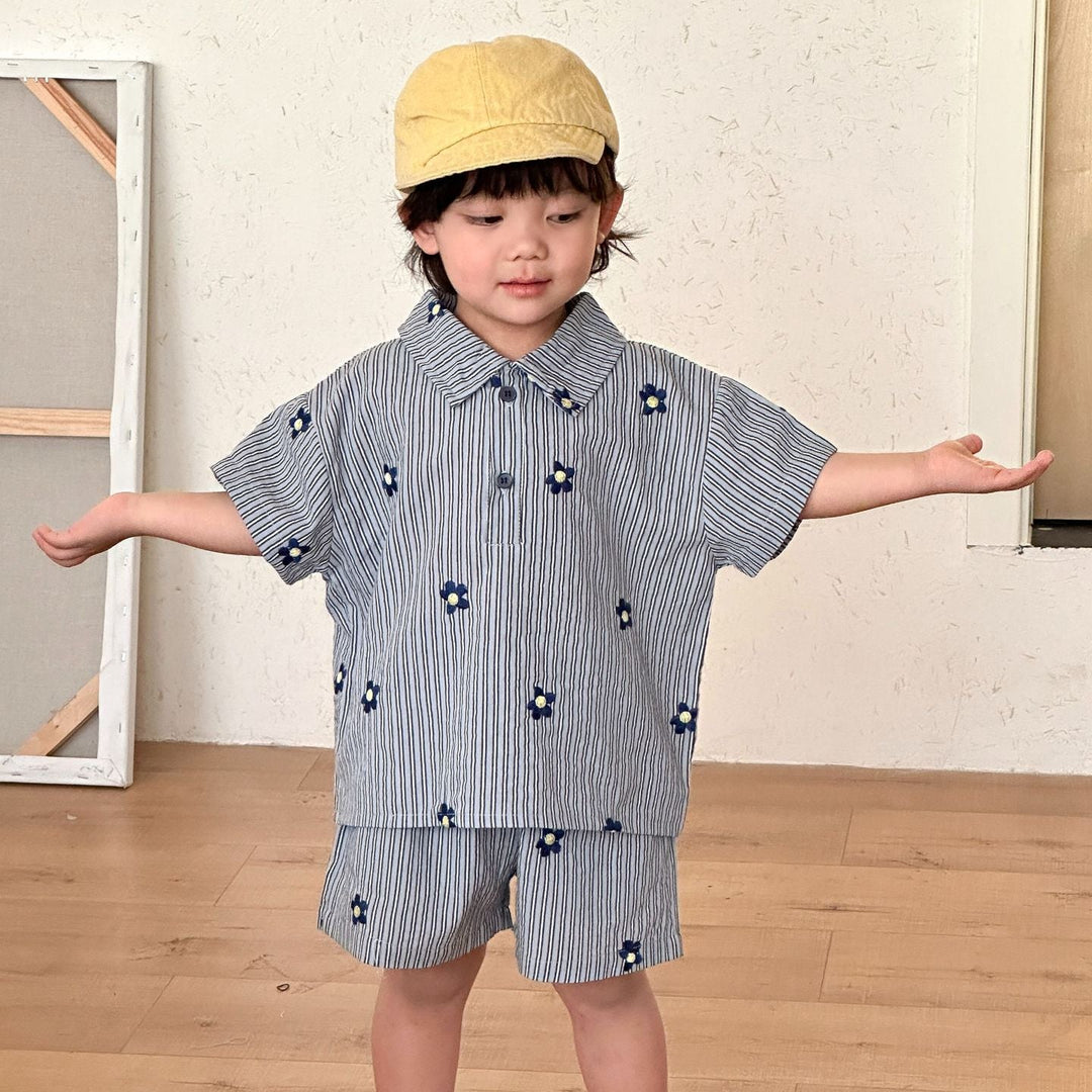 【80-150】花柄刺繍デザインセットアップ