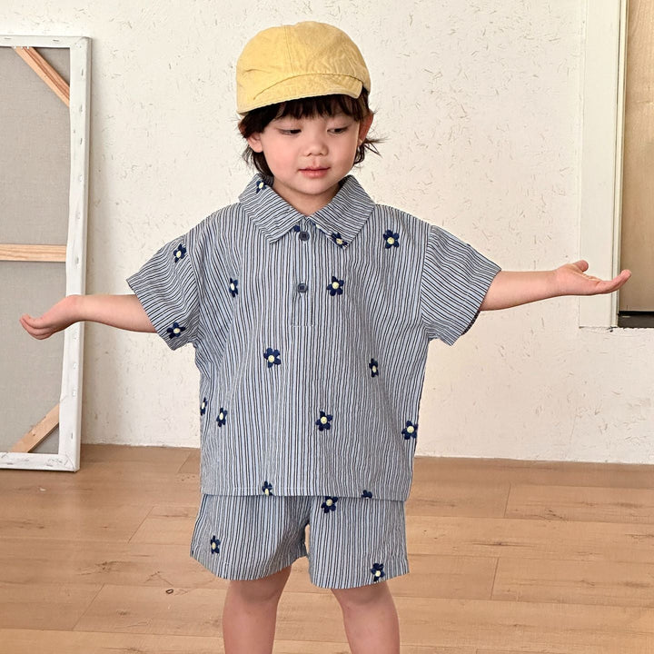 【80-150】花柄刺繍デザインセットアップ