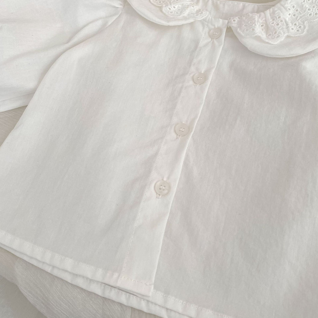 【73-120】レースデザインカラーシャツ