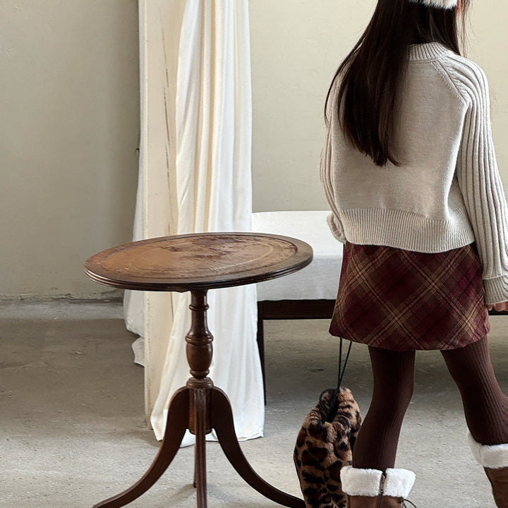 【90-150】ショルダーボタンニットトップス