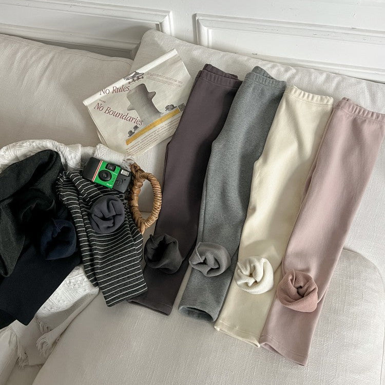 【90-150】裏起毛シンプルレギンスパンツ