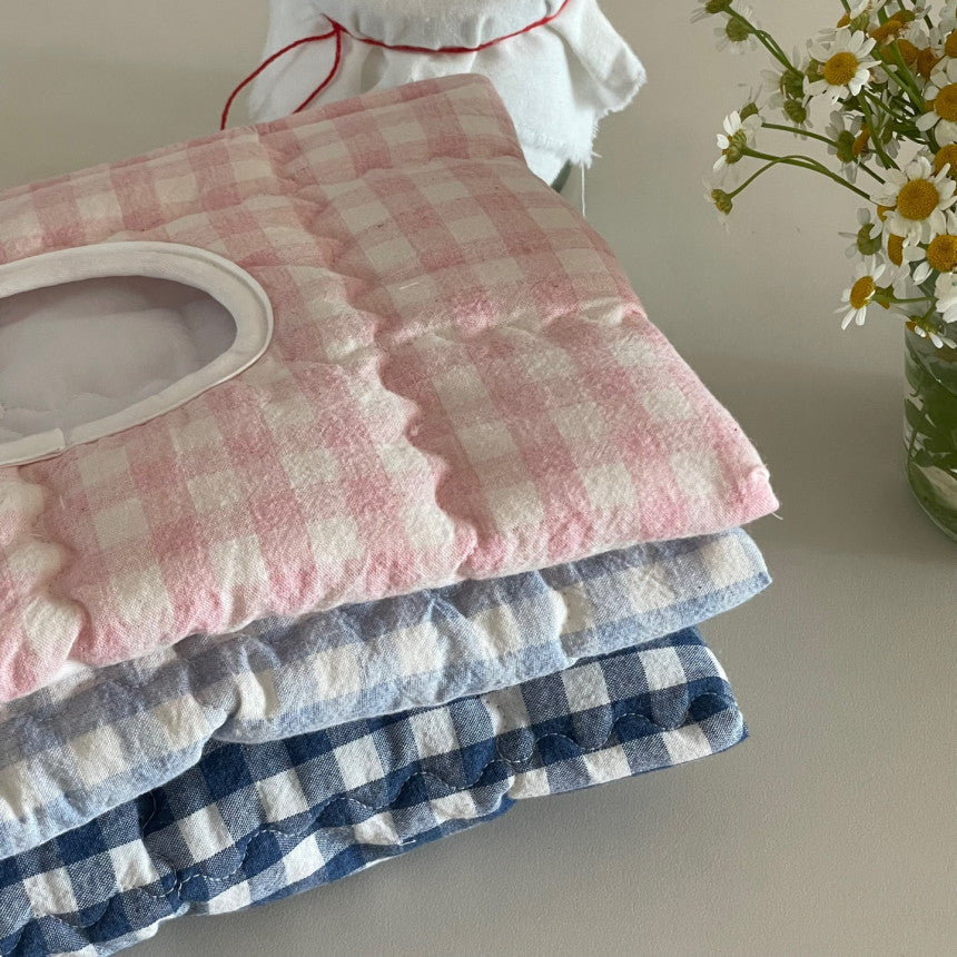 チェック柄ウェットティッシュケース