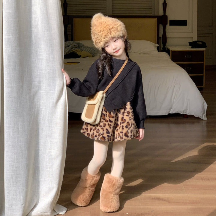 【90-140】レオパード柄ミニスカート