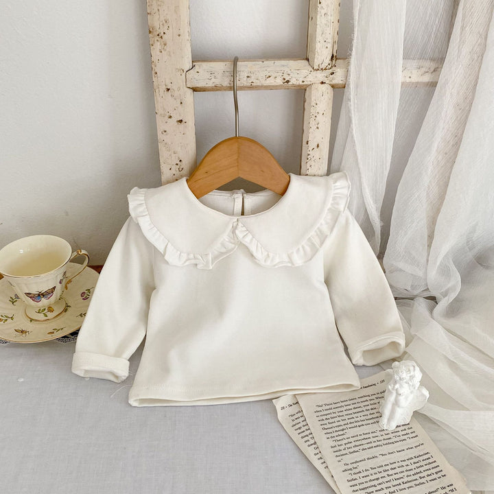 【73-100】フリルカラー長袖トップス