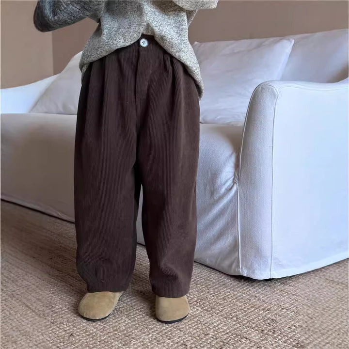 【90-150】コーデュロイリラックスパンツ