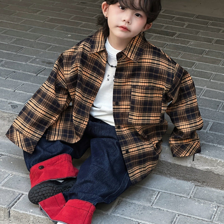 【90-150】裾折り返しストレートワイドデニム