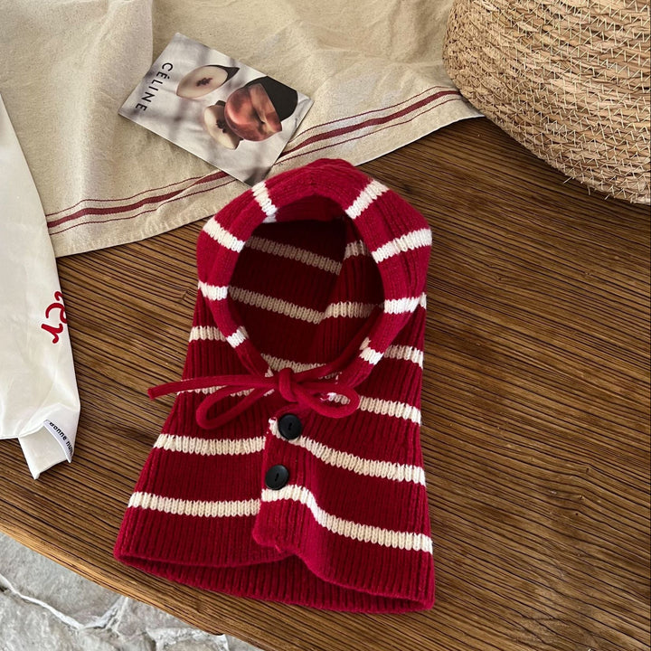 【49-53cm】ボーダー柄バラクラバ