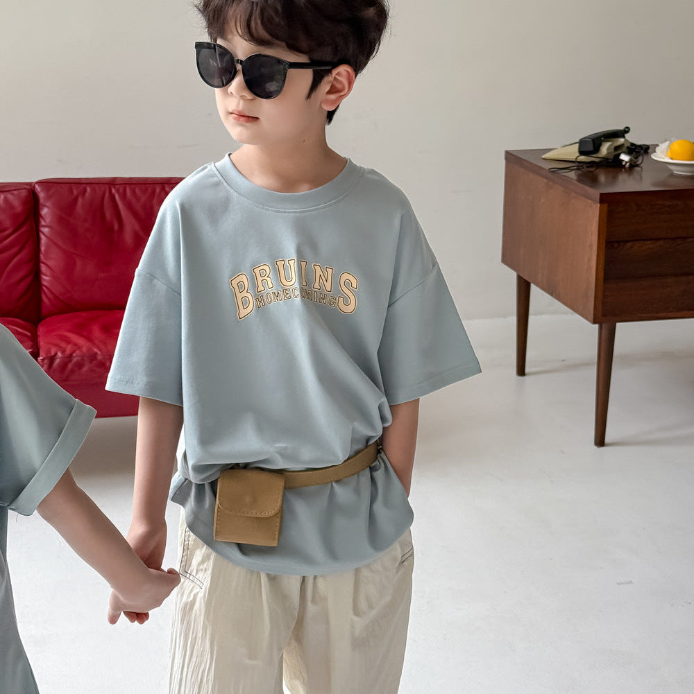 【90-150】フロントロゴオーバーサイズTシャツ