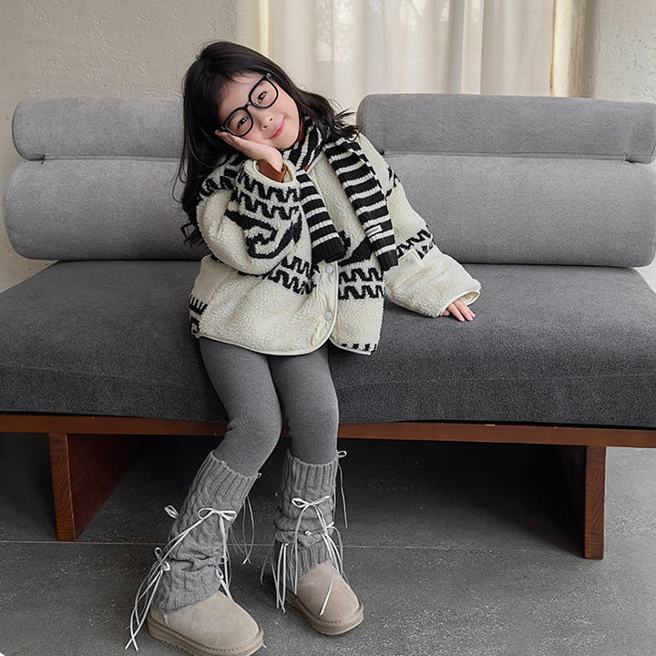 【90-150】リボンレッグウォーマーレギンス