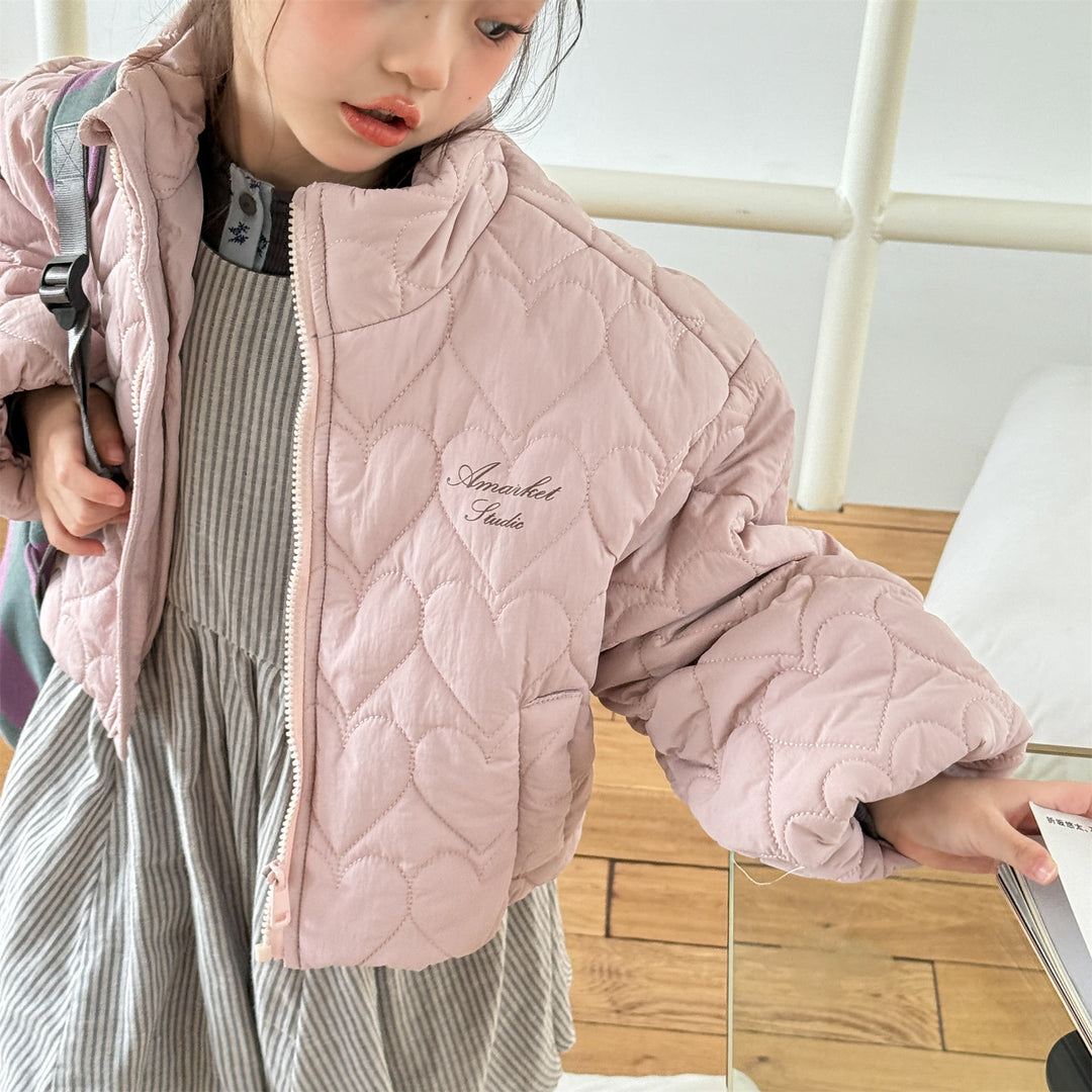 【80-130】ハートデザインキルティングジャケット