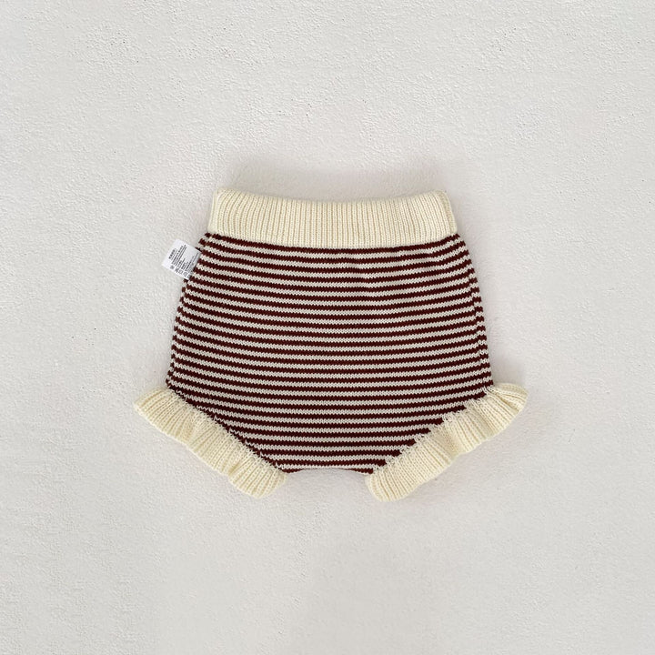 【73-100】ボーダー柄ニットブルマ