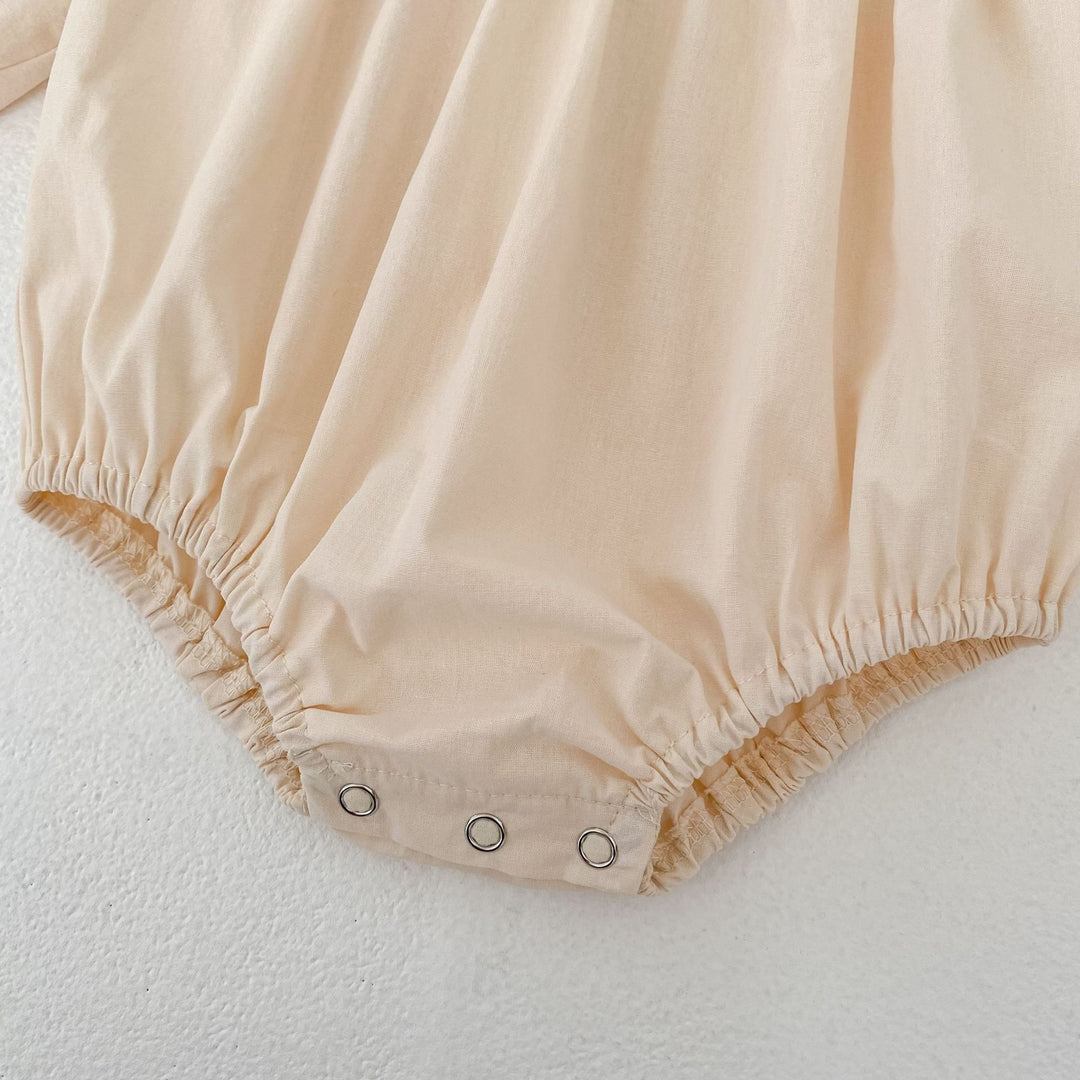 【73-100】フリルデザイン花柄ロンパース