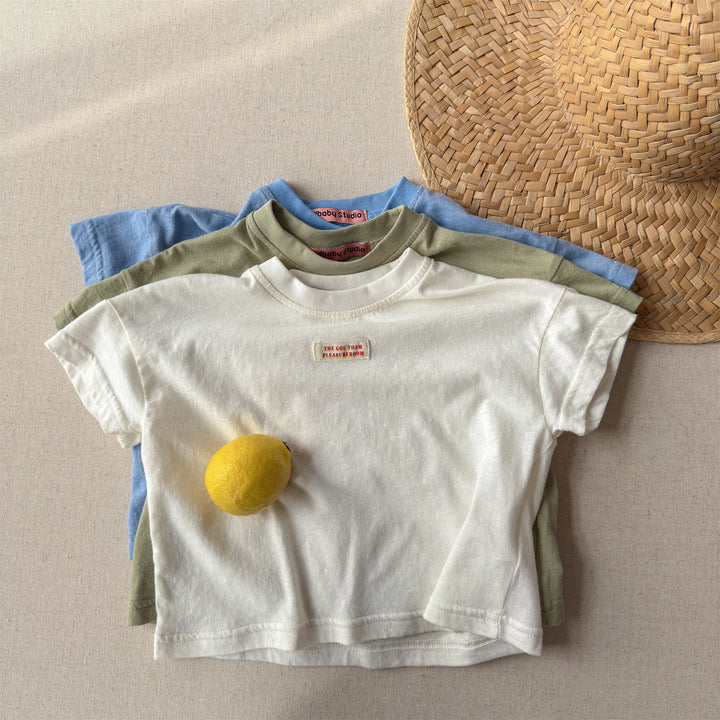 【80-130】ワンポイントシンプルTシャツ