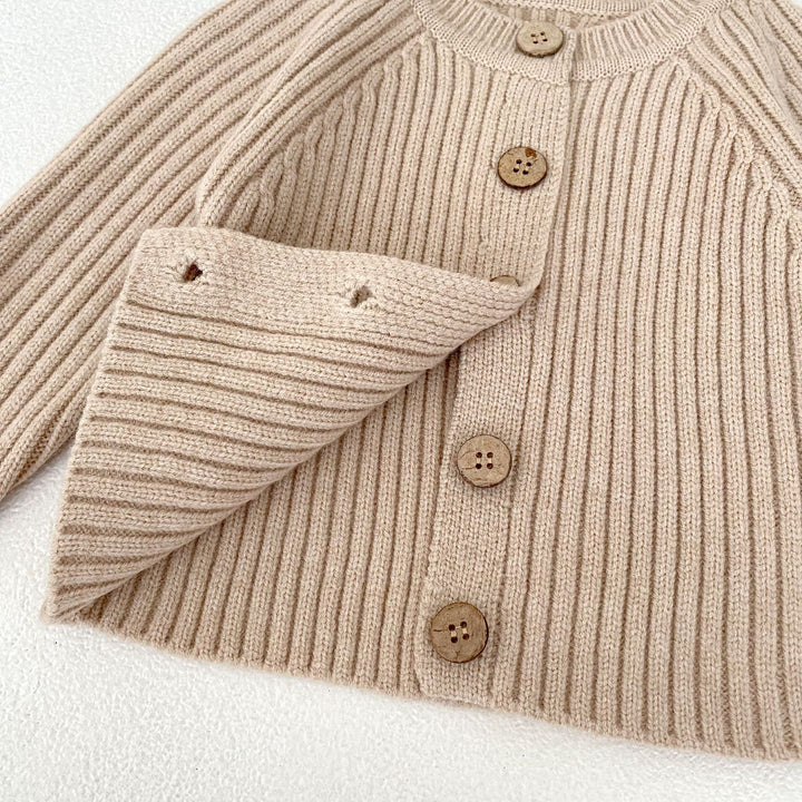 【73-90】シンプルリブカーディガン