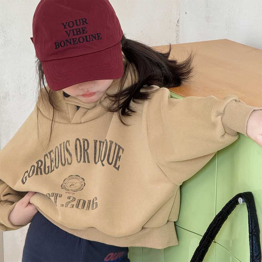 【80-130】ロゴプリントフーディートレーナー