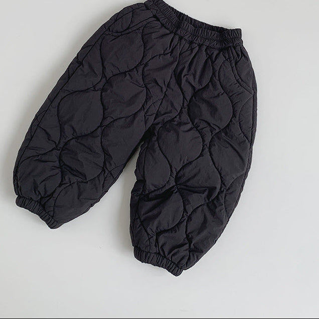 【80-130】キルティングカジュアルパンツ