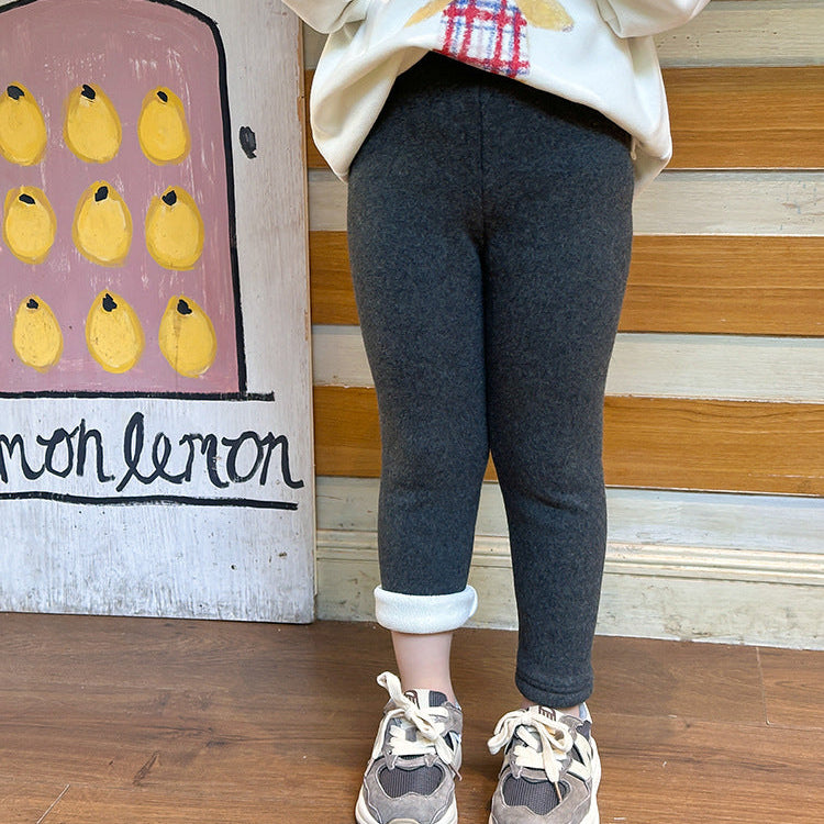 【90-150】裏起毛シンプルレギンスパンツ